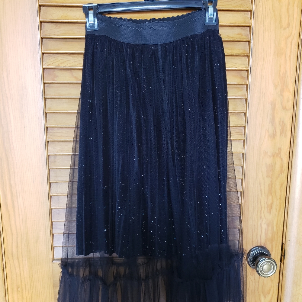 Black Glitter Skirt NWOT